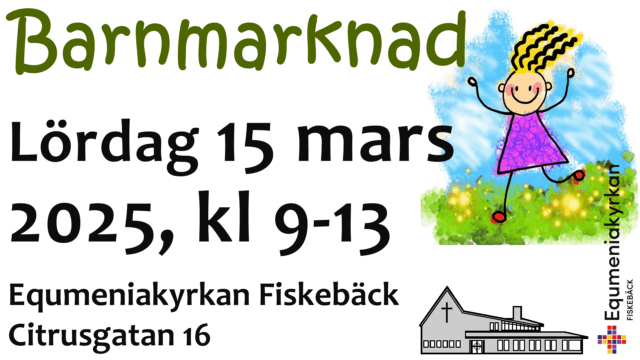 Barnmarknad lör 15 mars 2025
