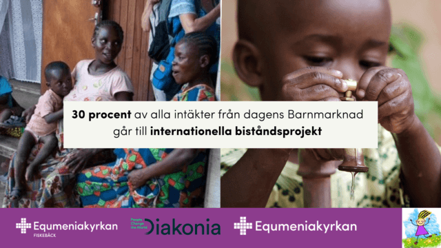 30 procent till internationella biståndsprojekt