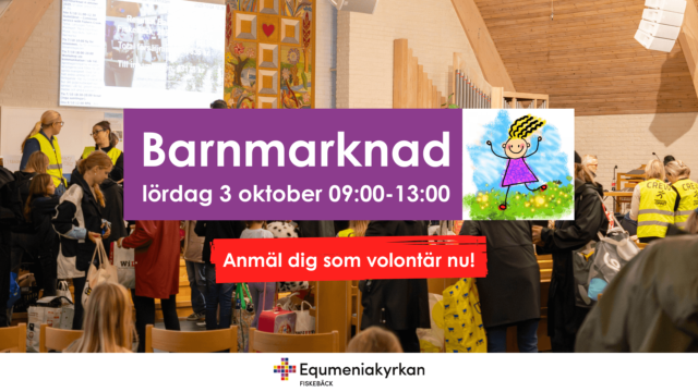 Bli volontär på höstens barnmarknad den 3 oktober, 2026